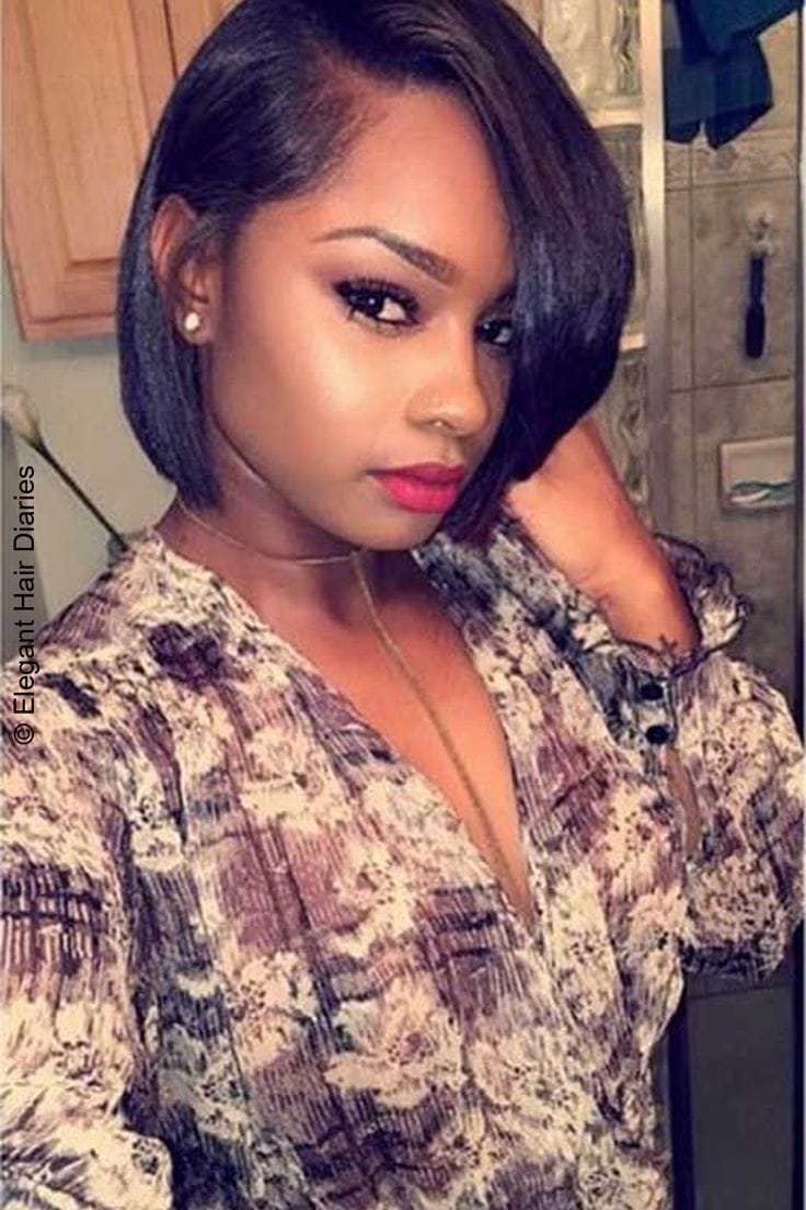 Customer photo review of Luvwin Side Parted Layered Texture Bob Wig 5x5 Closure Wig For Black Women