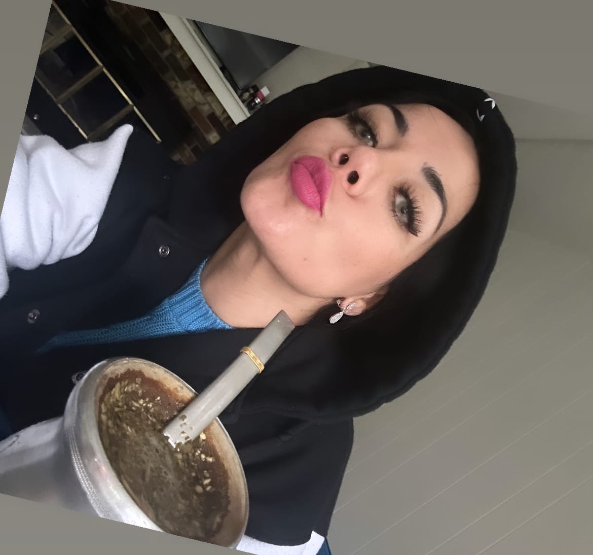 Customer photo review of Himalaya Brown Prescription  Colored Contact Lenses