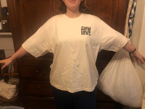 Customer photo review of Feel Good T-Shirt