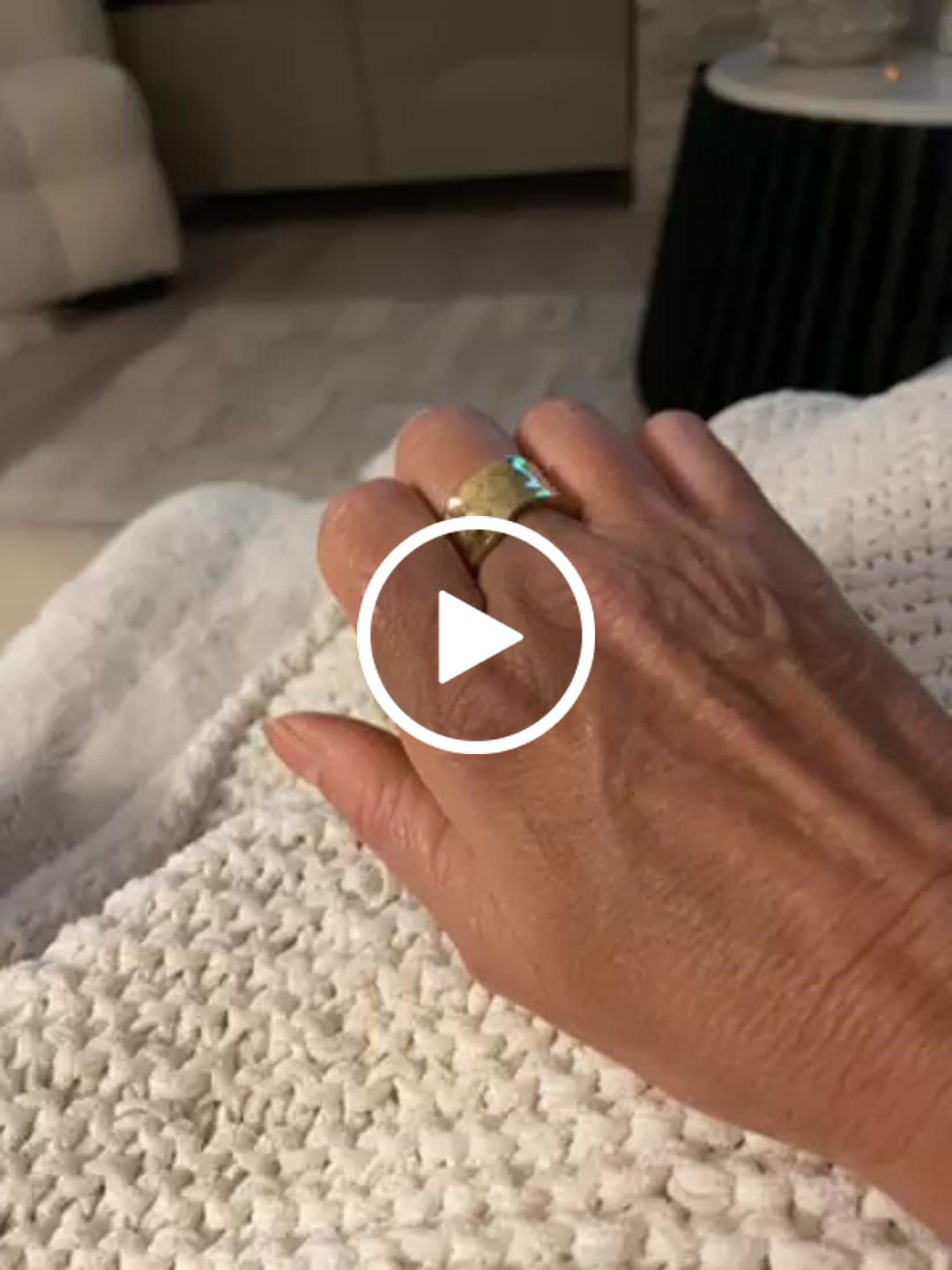 Customer video review of Textured Band Ring