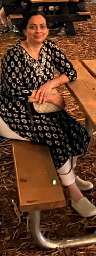 Customer photo review of "Fara" Hand Embroidered Block Printed Cotton kurta
