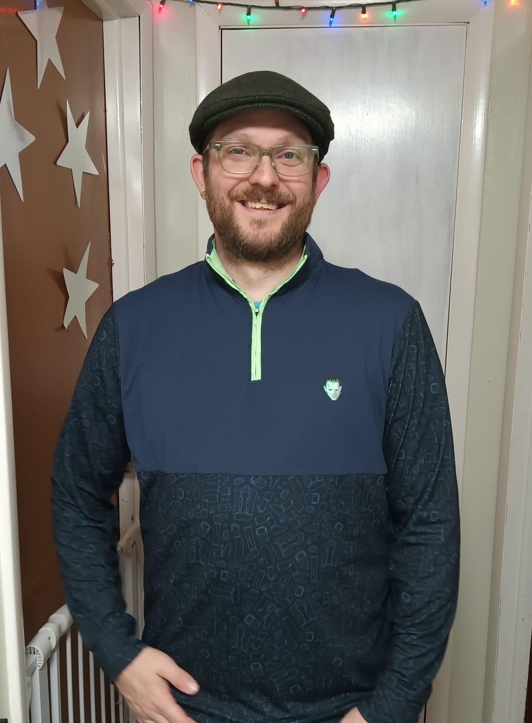 Customer photo review of Universal Monsters "Some Assembly Required" – Quarter Zip