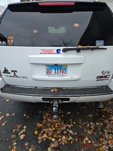 Customer photo review of I Voted for Waylon Jennings Bumper Sticker