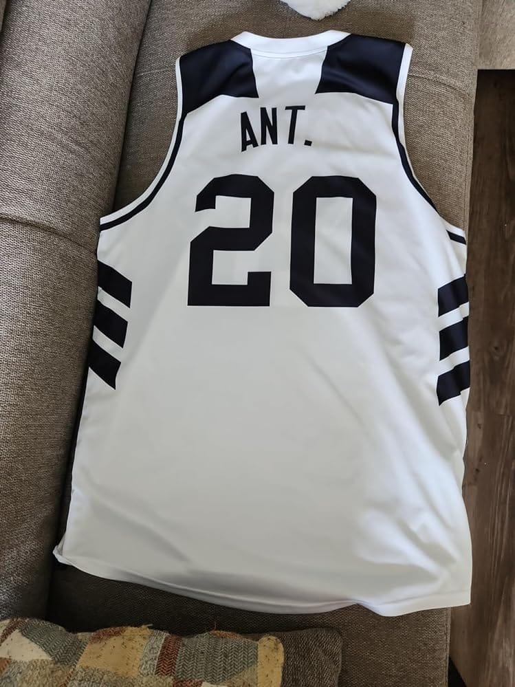 Customer photo review of Custom Black White  Double Side Tops Athletic Basketball Jersey