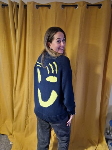 Customer photo review of Feel Good Cardigan - Navy