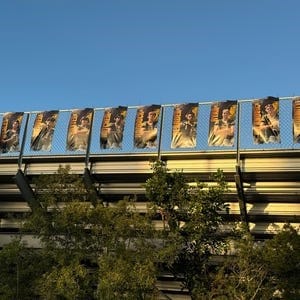 Customer photo review of Custom Sports Banner - Sports Legends Football