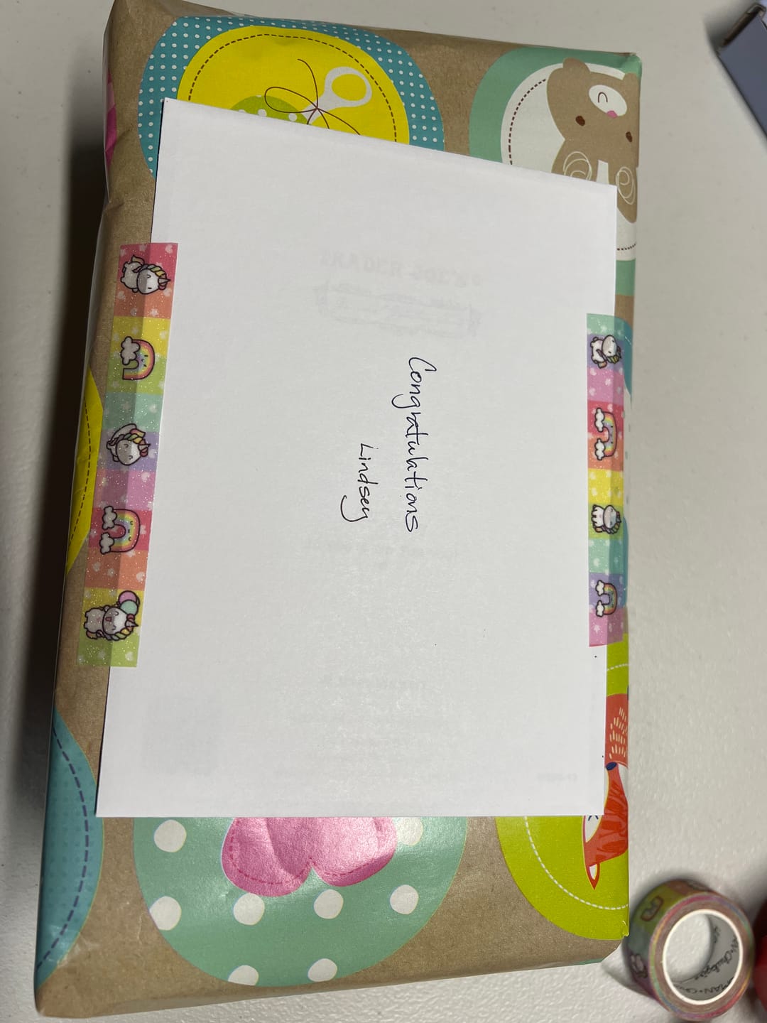 Customer photo review of Rainbow Unicorns Washi Tape (Set of 2)