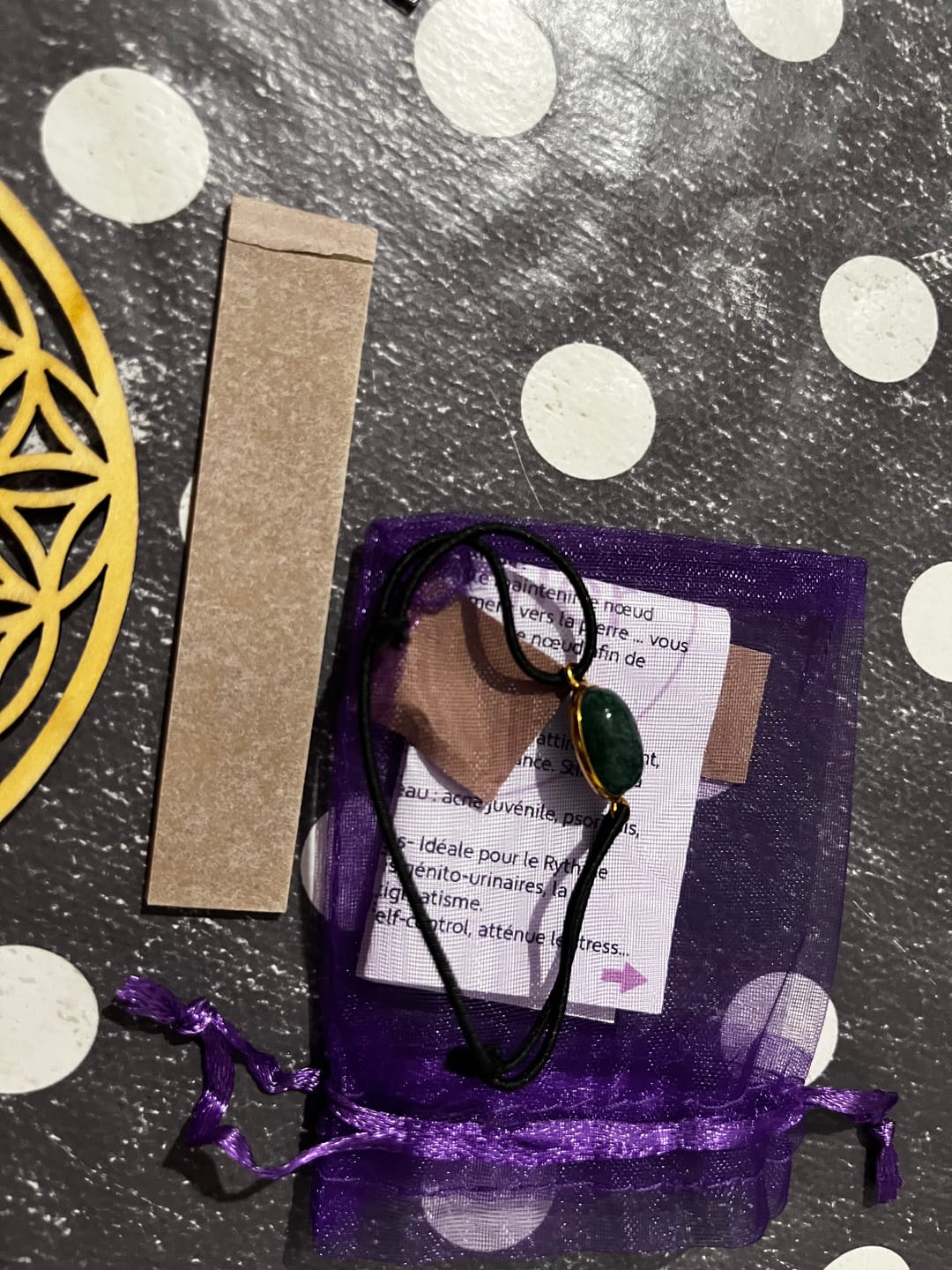 Customer photo review of Bijoux Aventurine "CHANCE ET ARGENT"