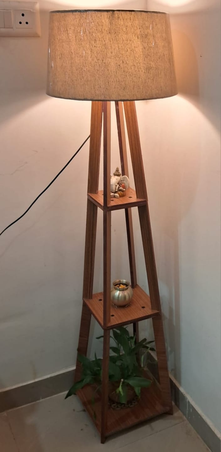 Customer photo review of Decorative  Wooden Floor Lamp for Home Decoration Living Room Corner
