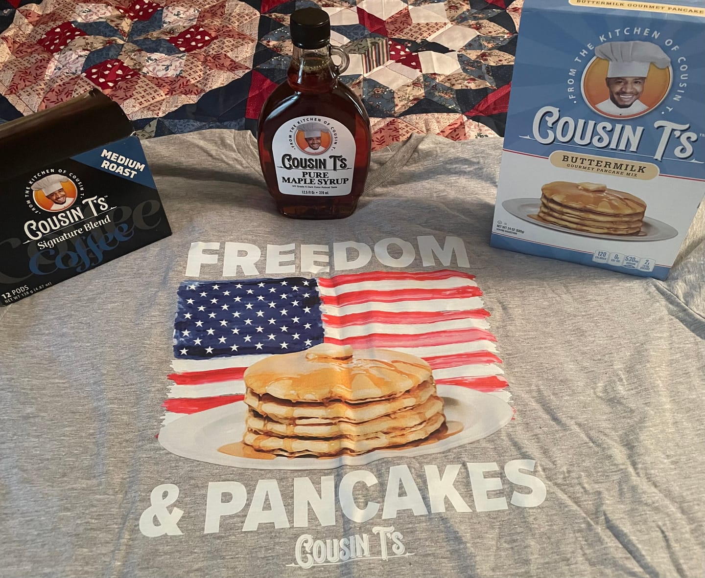 Customer photo review of Cousin T's Maple Syrup & Pancake Mix Bundle