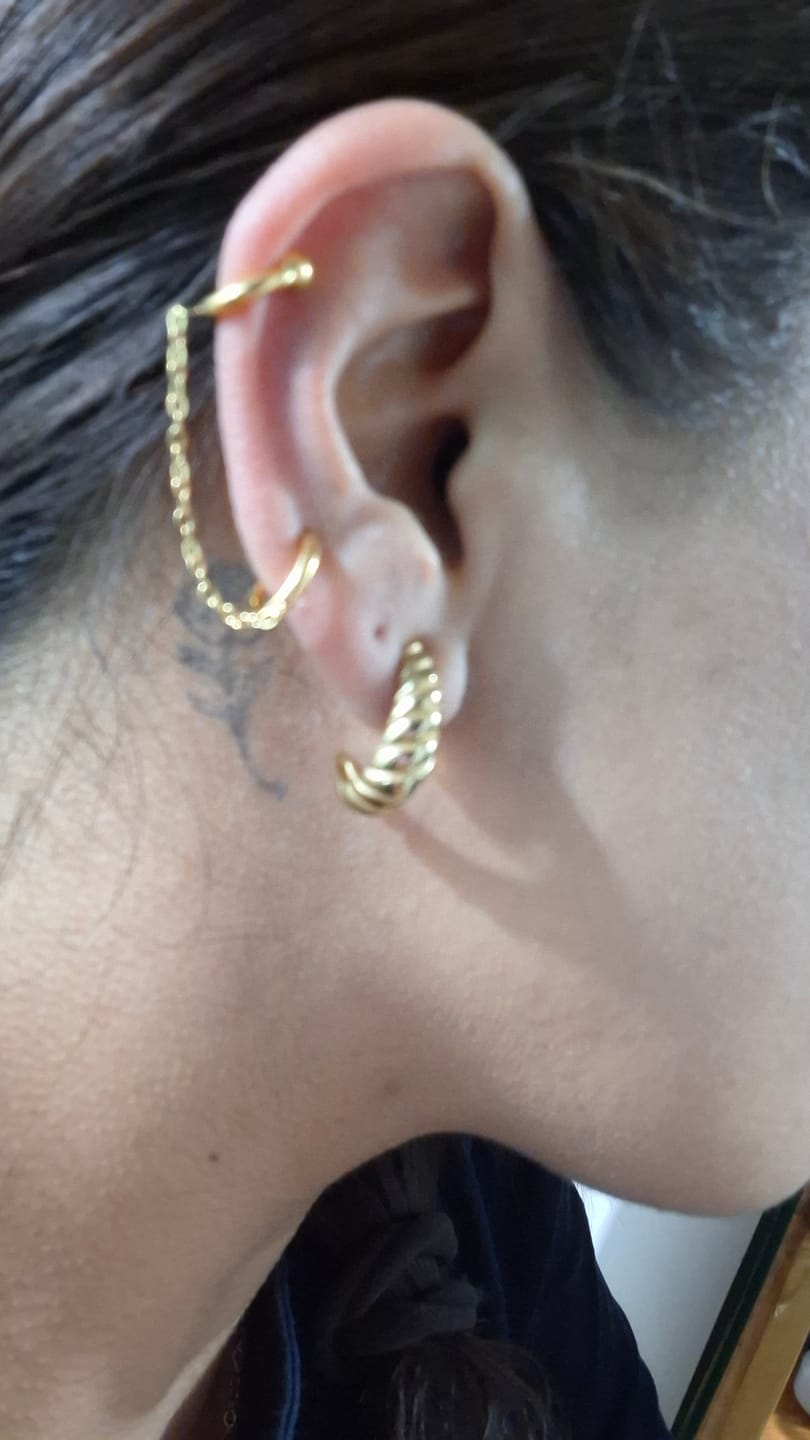 Customer photo review of Ear cuff con extensión