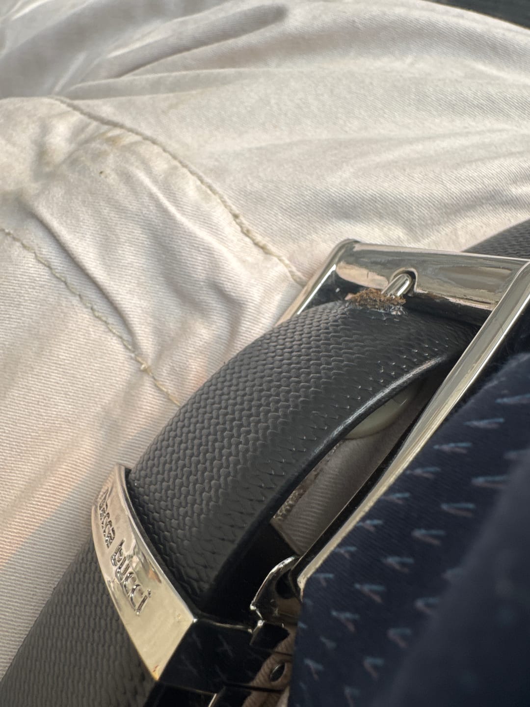 Customer photo review of Bacca Bucci Auto reversible dress belt with Genuine Leather