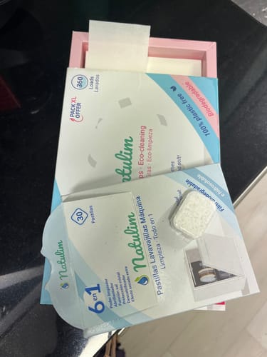 Customer photo review of Eco-Tiras de Detergente 40 lavados Natulim