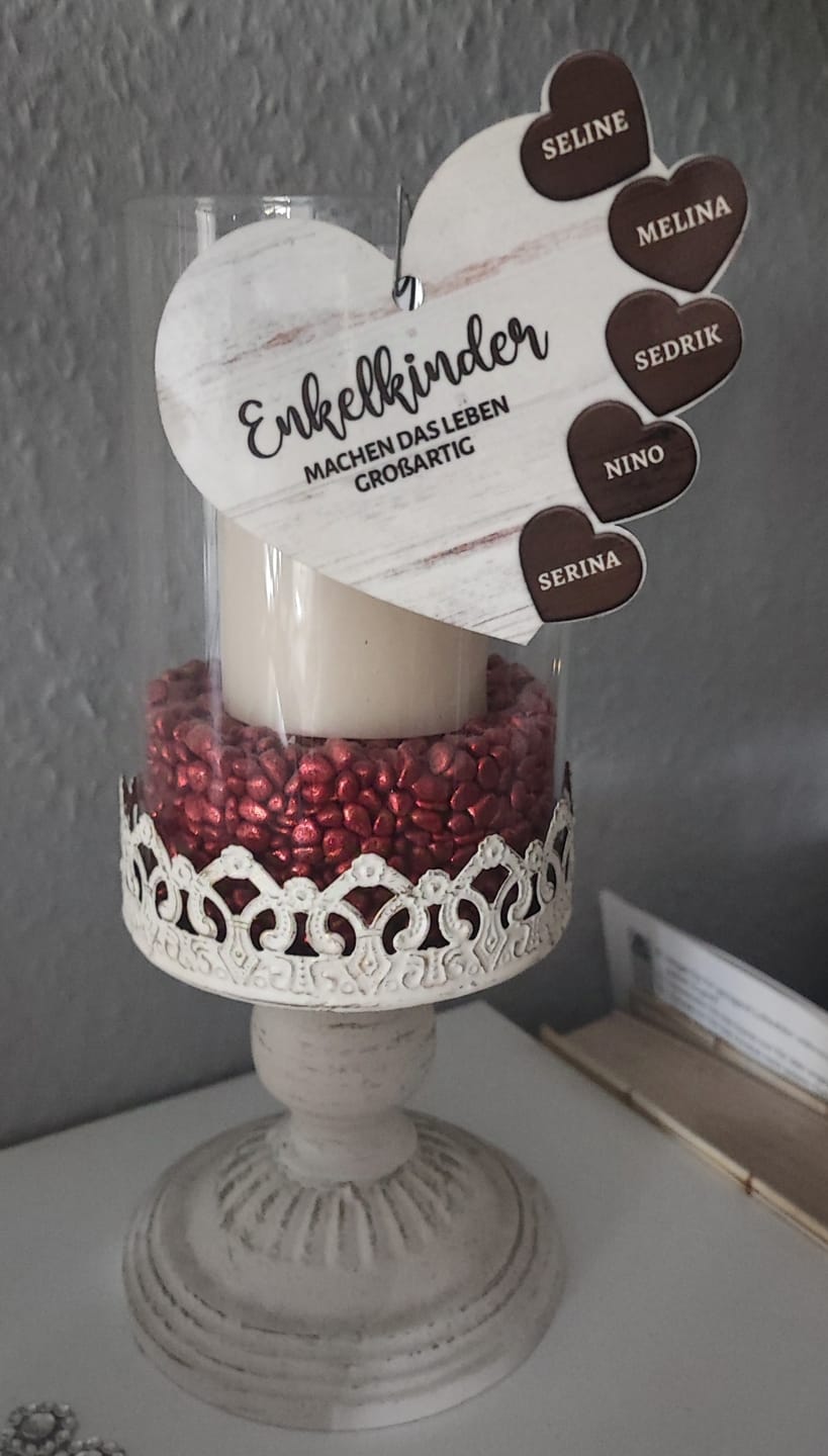 Customer photo review of Meine Enkelkinder - Großeltern-Herzen Ornament