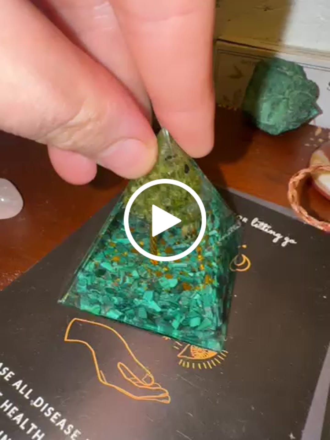 Customer video review of Malachite & Peridot Energy Pyramid