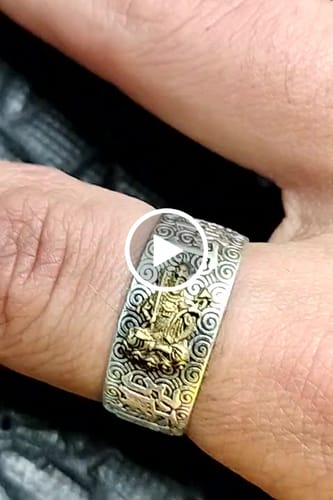 Customer video review of Buddha Stones Chinese Zodiac Natal Buddha Wealth Luck Adjustable Ring