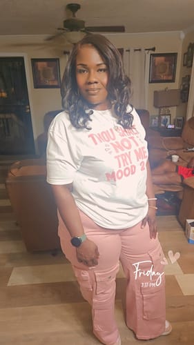 Customer photo review of Thou Shall Not Try Me T-Shirt