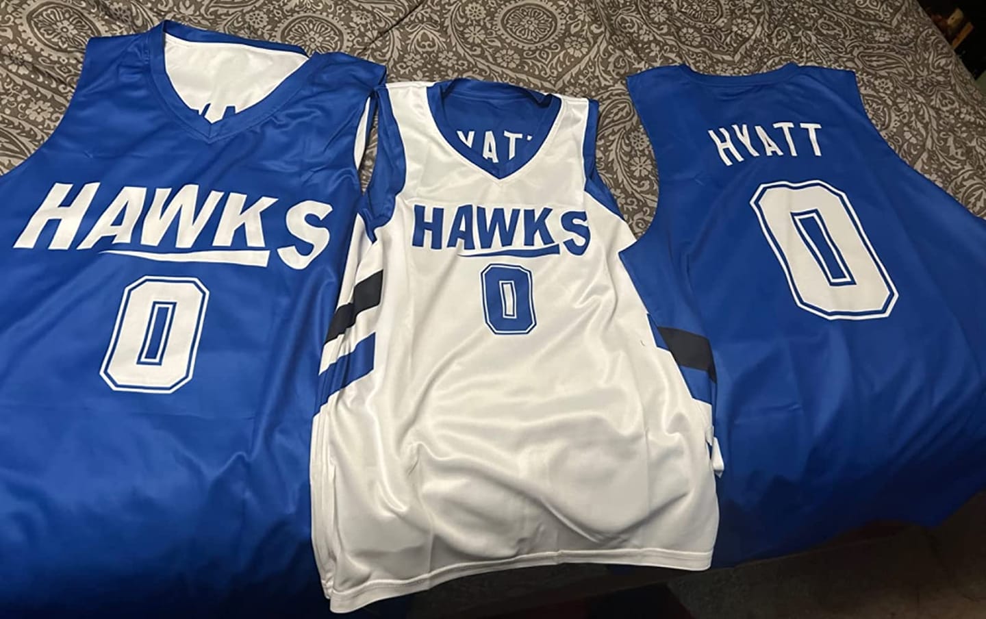 Customer photo review of Custom Black White  Double Side Tops Athletic Basketball Jersey
