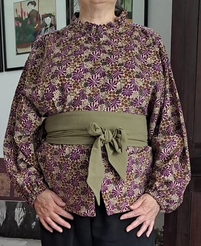 Customer photo review of Blouse Miléna - velours milleraies Violettes Sauvages