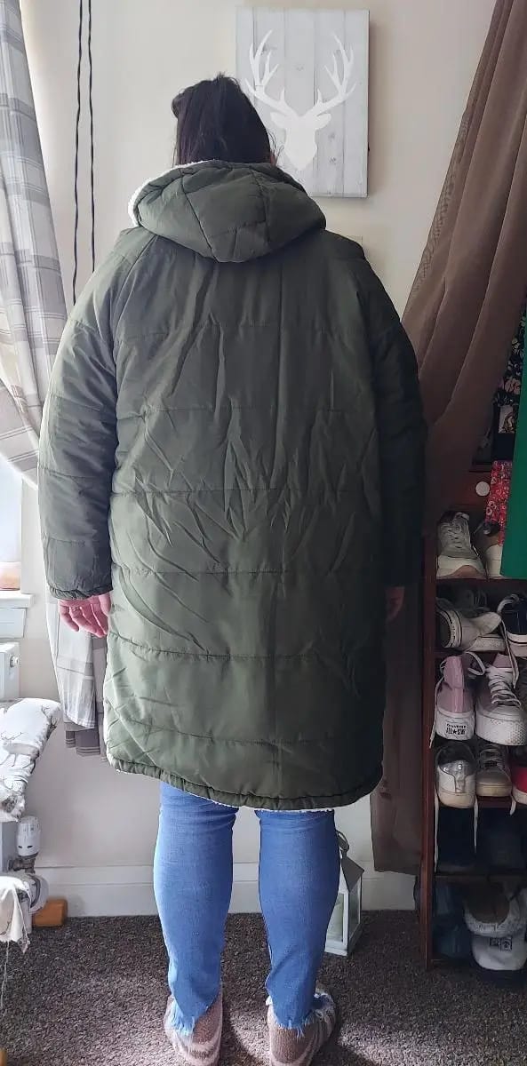Customer photo review of Damen-Thermomantel mit Fleece-Futter für Herbst und Winter