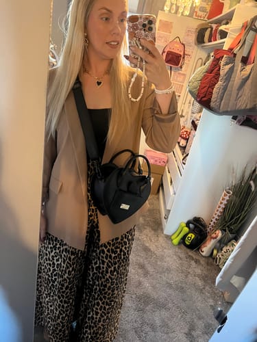 Customer photo review of Heart Cross Body Bag - Black