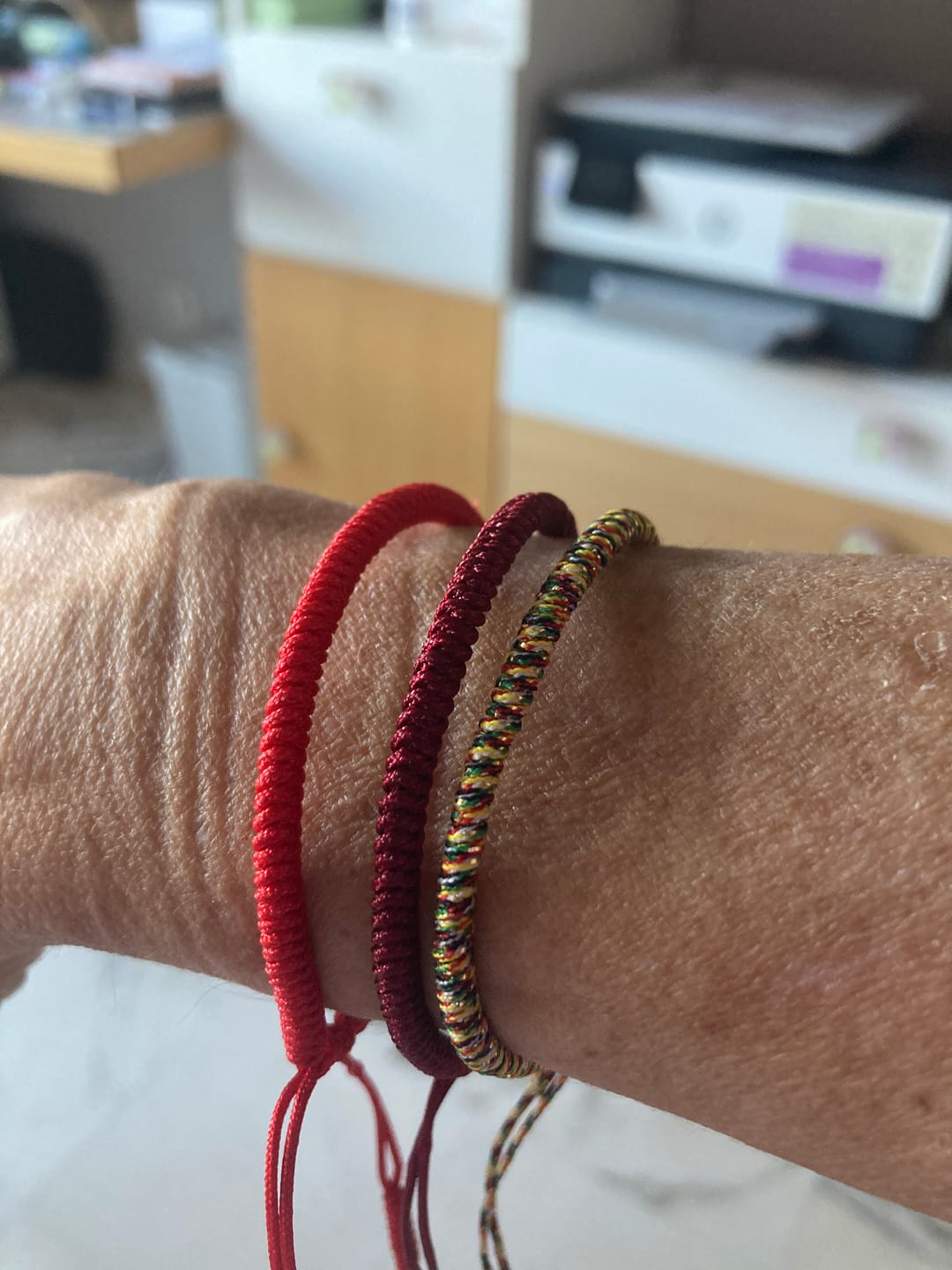 Customer photo review of Trio de Bracelets Tibétains "Porte-Bonheur"