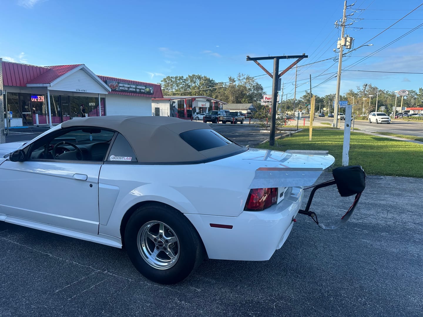 Customer photo review of 1999-04 New Edge Mustang Strutless 15" Aluminum Drag Wing w/ Adjustable Wicker 31-200