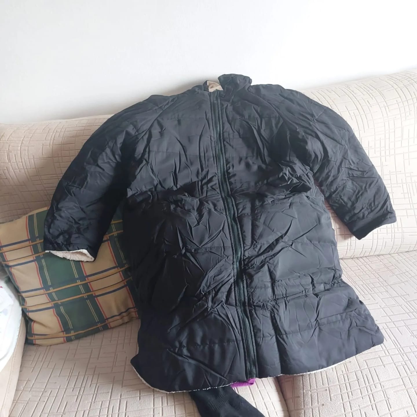 Customer photo review of Damen-Thermomantel mit Fleece-Futter für Herbst und Winter