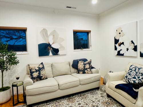 Customer photo review of Whispering Petals Canvas Art