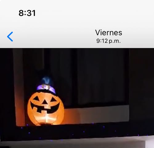 Customer photo review of Inflable Halloween Cabeza Calabaza Embrujada Led 1.20 Mts
