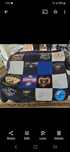 Customer photo review of Project Repat T-Shirt Quilt