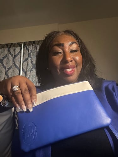 Customer photo review of Zeta Embossed Wristlet