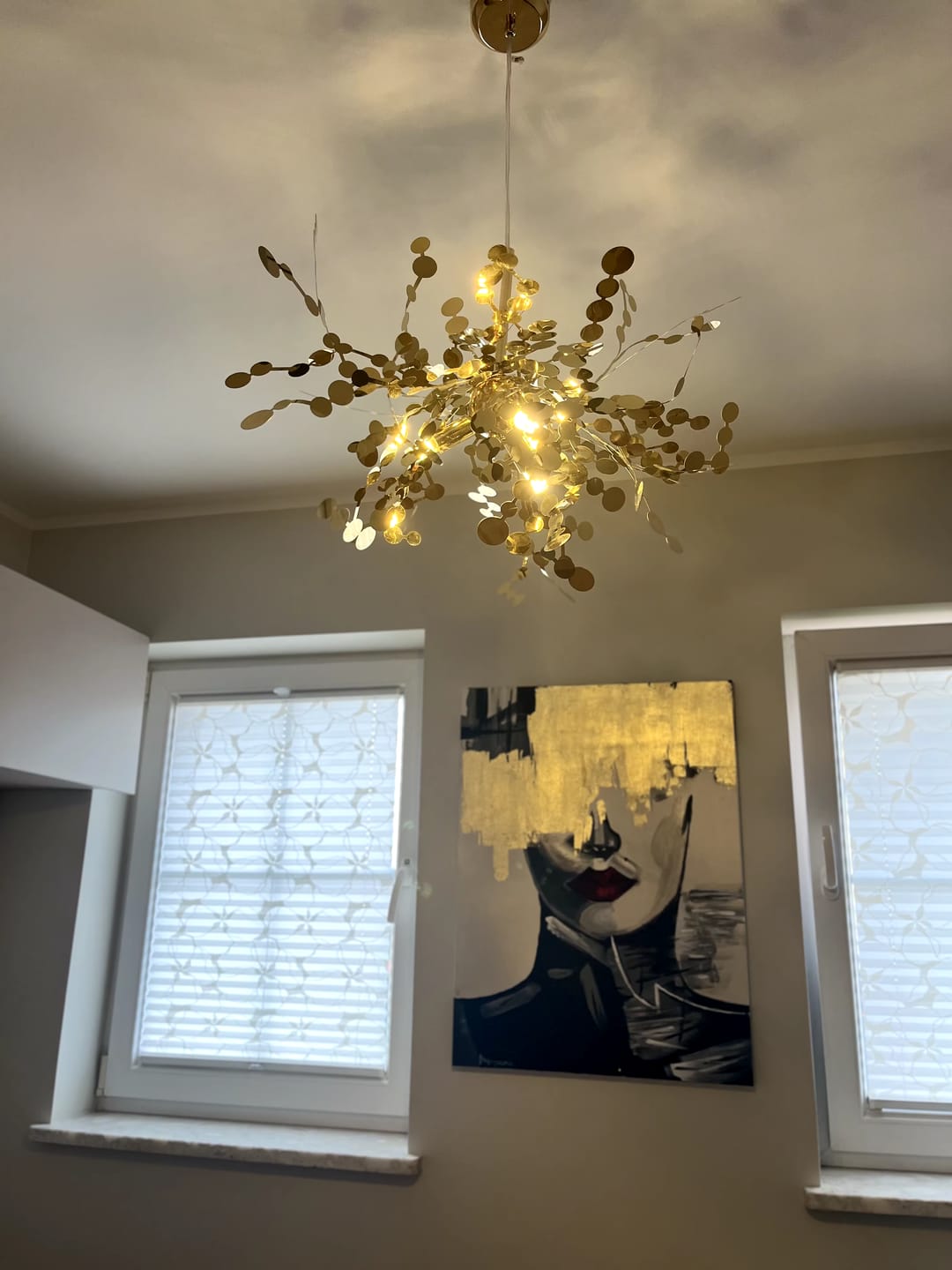 Customer photo review of WOMO Argent/Gold Cloud Multi Pendant Chandelier-WM2042