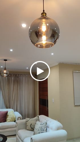 Customer video review of Spheroid Glass Pendant Light Smoke | Amber