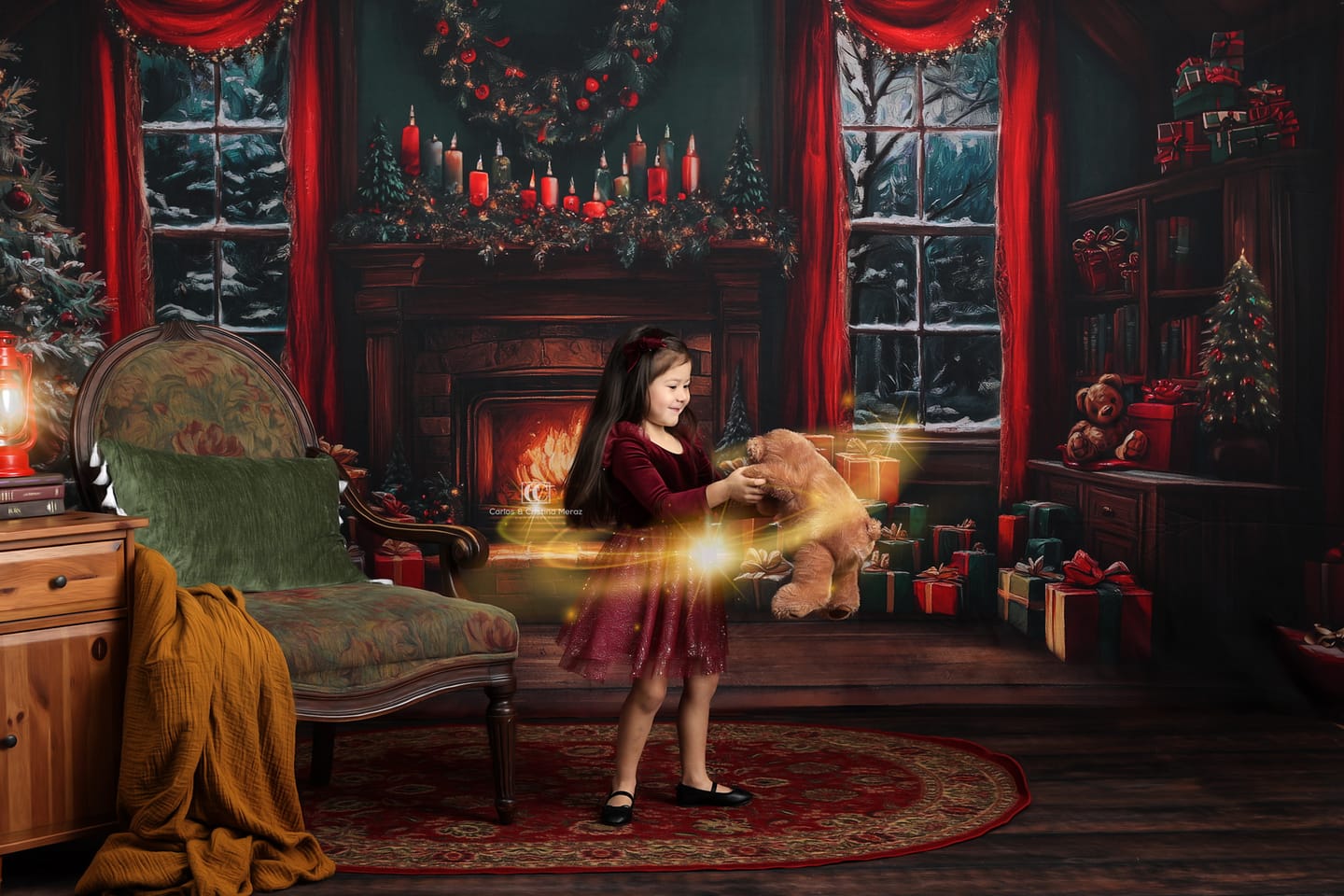 Customer photo review of Velour Ballerina Dress - Red Velvet