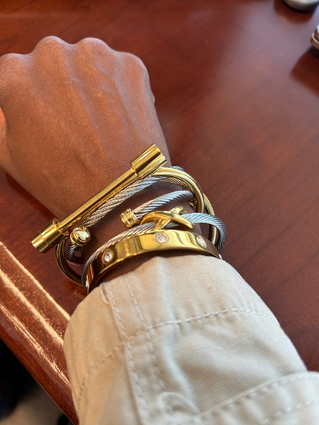 Customer photo review of Rihanna Bracelet Stack