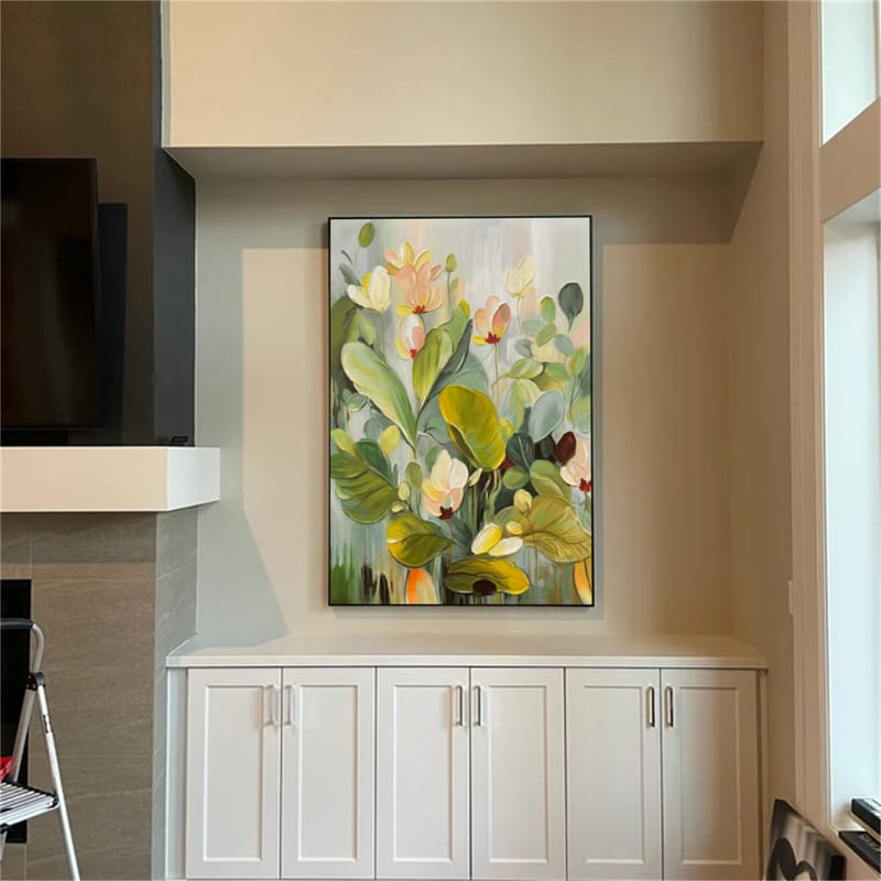 Customer photo review of Colorful Flower Textured Painting Canvas #FP013