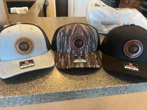 Customer photo review of Richardson 112P Camo Custom Leather Patch Hat