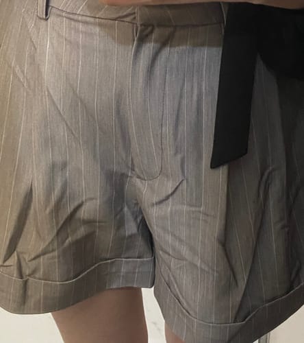 Customer photo review of Helene Striped Shorts