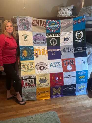 T-shirt quilt from university of alabama, george mason university by Julia from MS