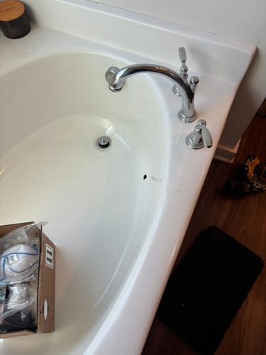 Customer photo review of Large Wall Damage - Tub and Shower Repair Kit