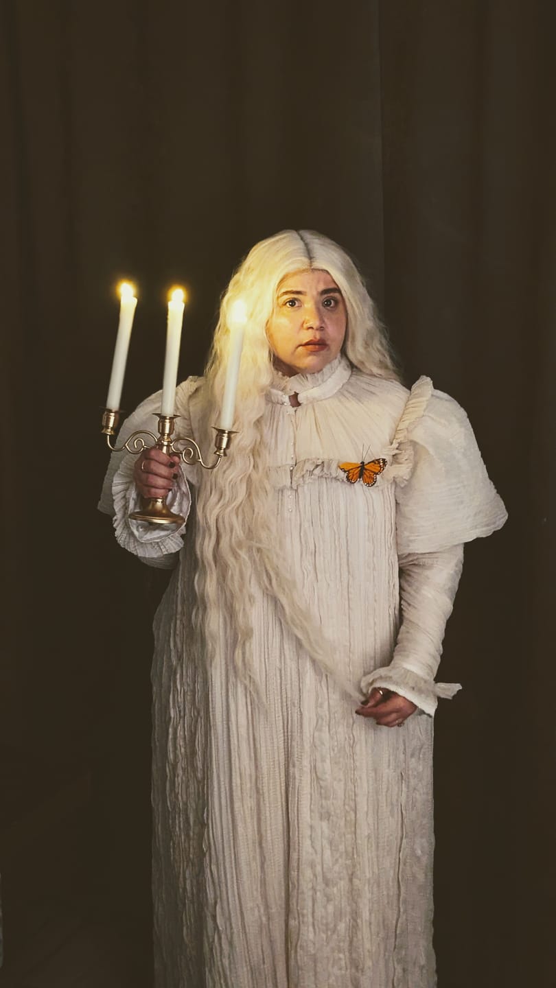Customer photo review of CRIMSON PEAK™ Edith Victorian Gown in Ivory