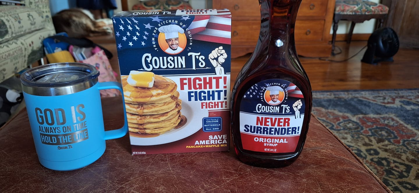 Customer photo review of Cousin T's Pure Maple Syrup