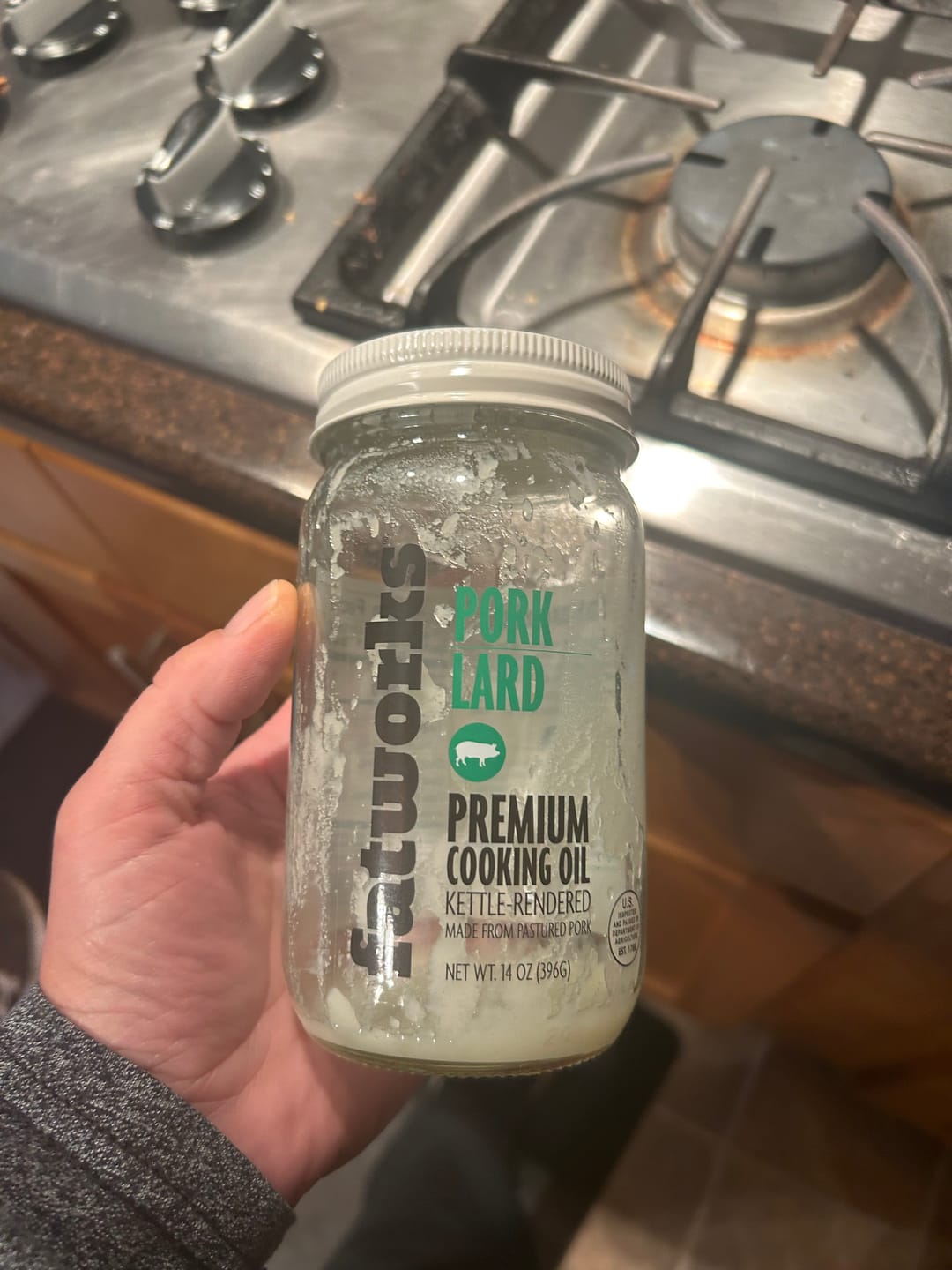 Customer photo review of Pasture Raised Pork Lard (14 oz)