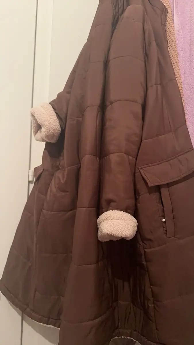 Customer photo review of Damen-Thermomantel mit Fleece-Futter für Herbst und Winter