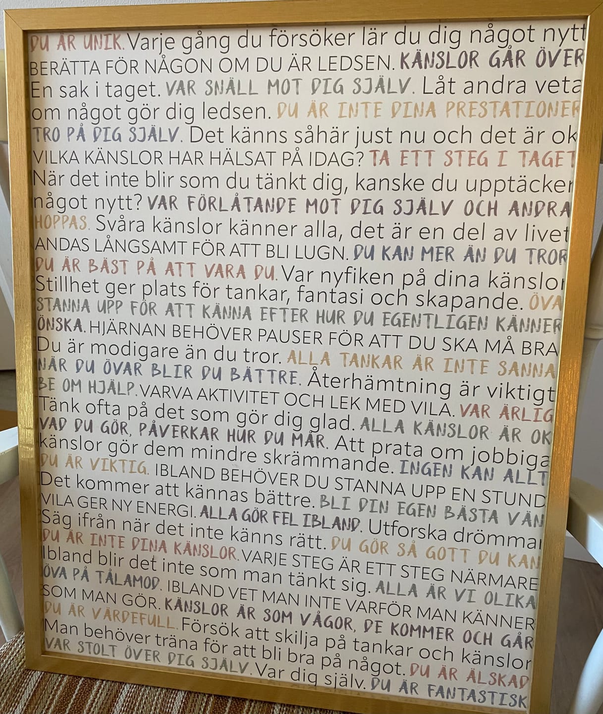 Customer photo review of Mina ord till dig