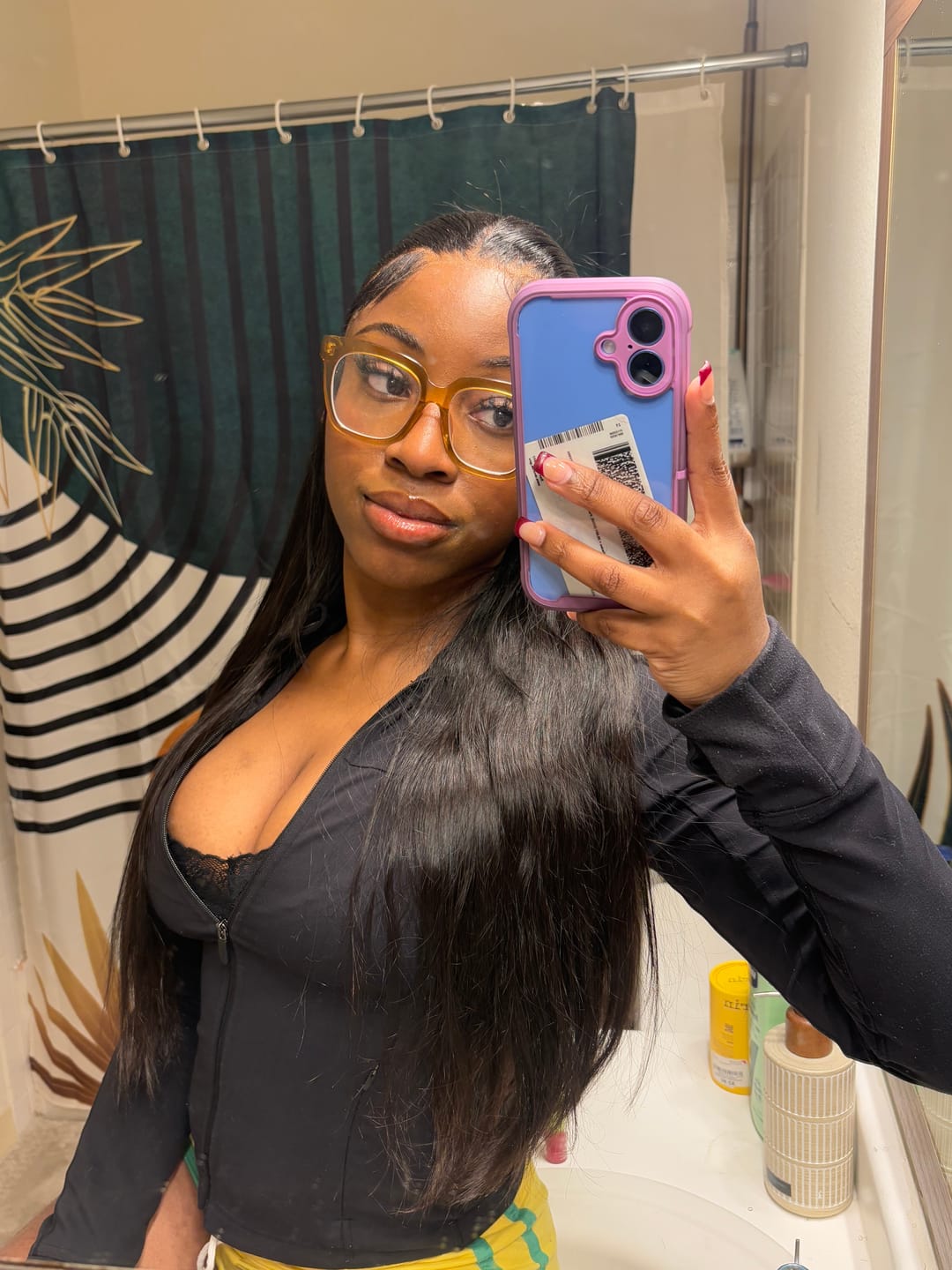 Customer photo review of Raw Indian Straight Hair