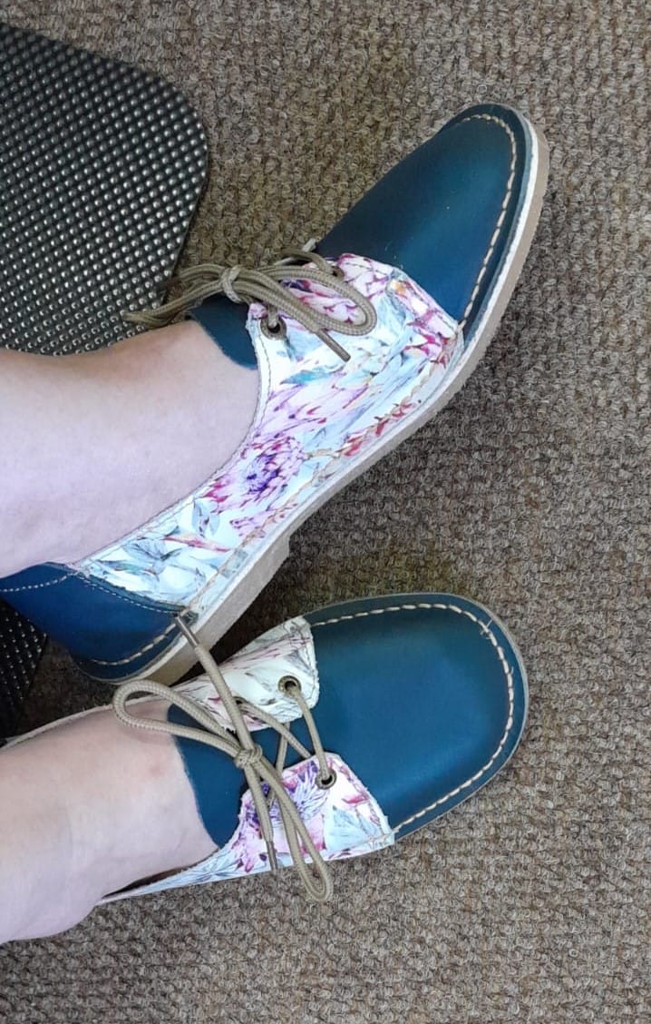 Customer photo review of Printed Vellie Pumps