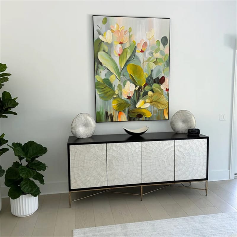 Customer photo review of Colorful Flower Textured Painting Canvas #FP013