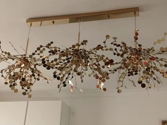 Customer photo review of WOMO Argent/Gold Cloud Multi Pendant Chandelier-WM2042